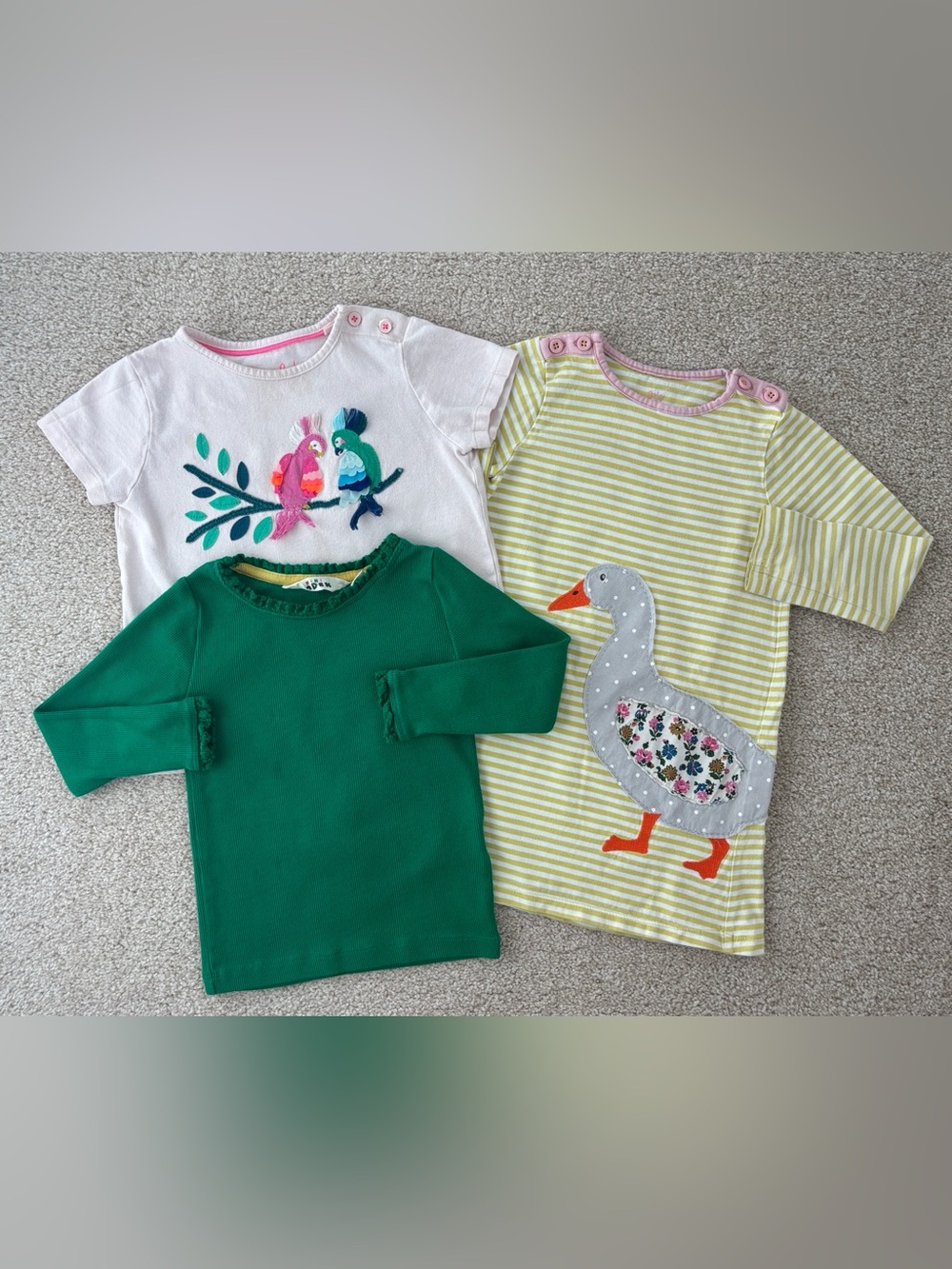 Bundle of Mini Boden shirts & dress size 2-3, play condition.
